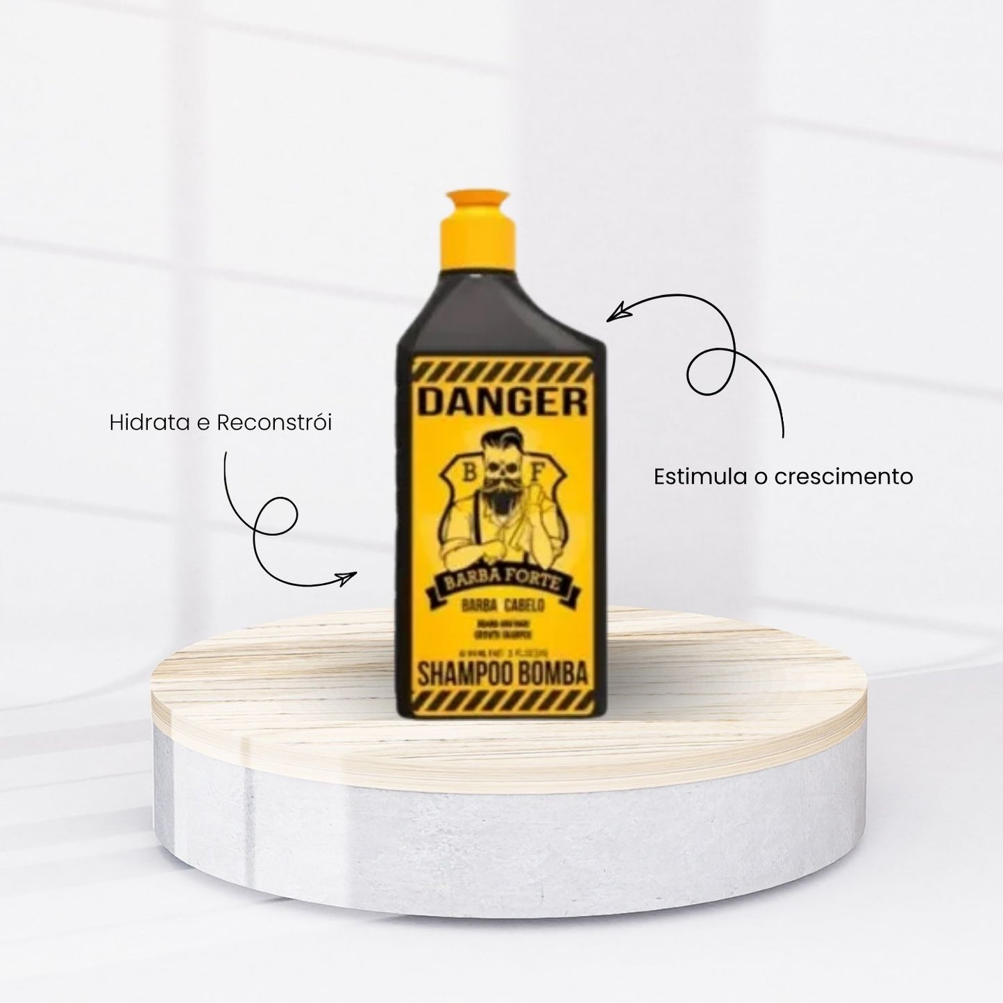 Barba Forte Danger Kit Viagem 4 Produtos + Necessaire