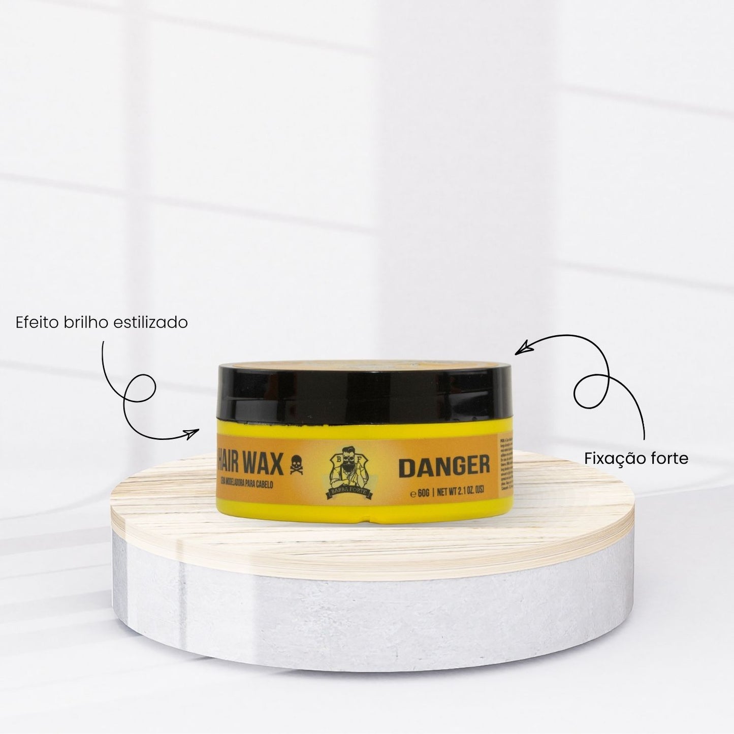 Barba Forte Danger Kit Viagem 4 Produtos + Necessaire