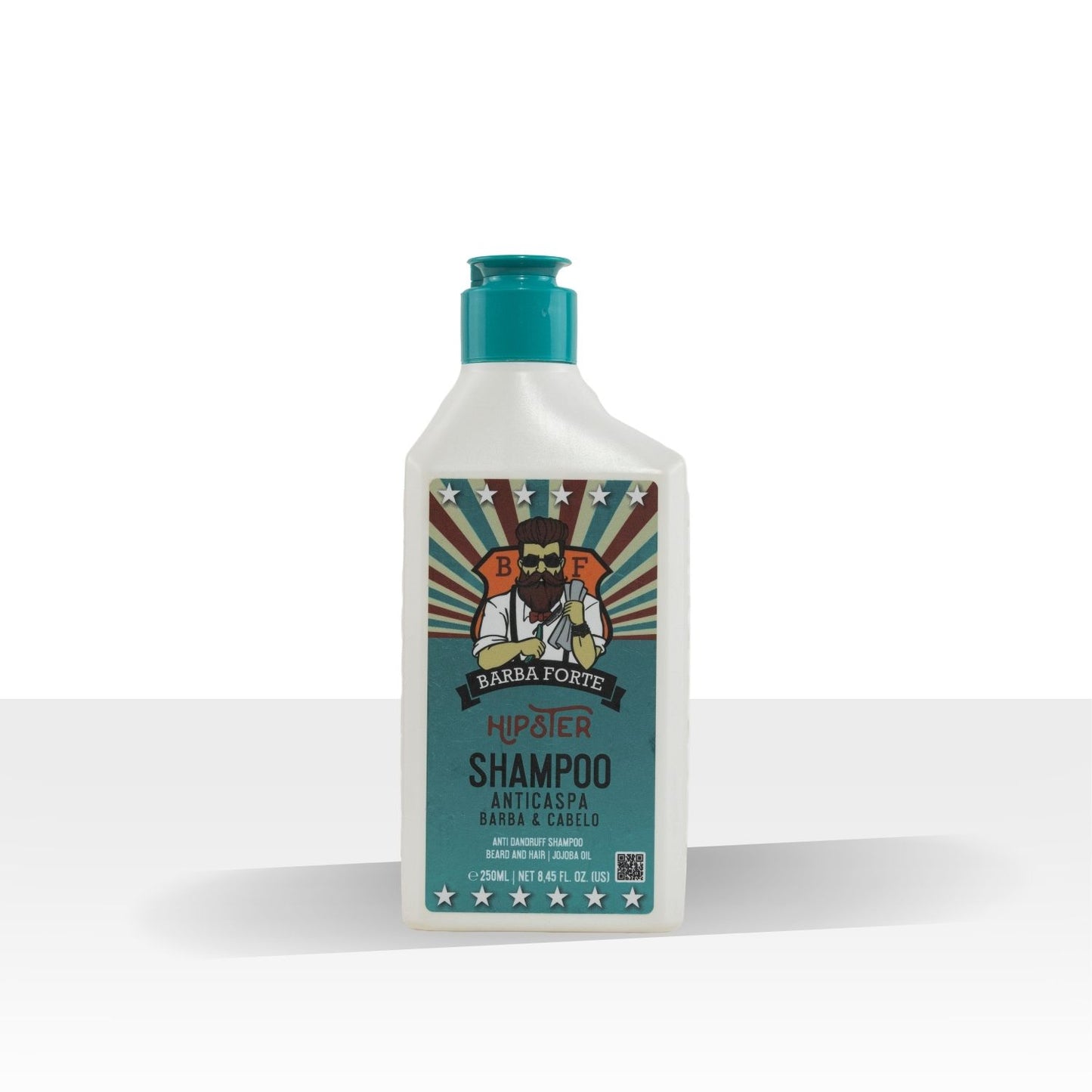 Barba Forte Hipster Shampoo Anticaspa Limpeza 250 ml