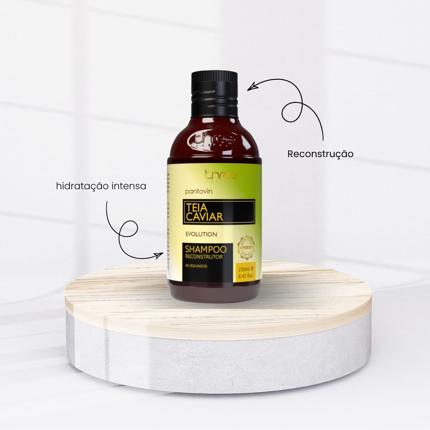 Shampoo Three Therapy Teia Caviar Revitalizante 250 ml