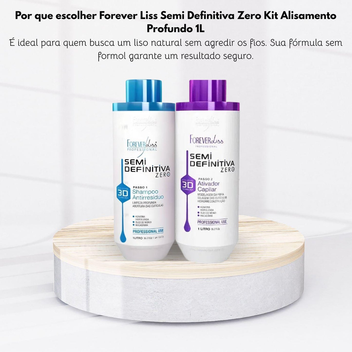 Kit Semi Definitiva Zero Forever Liss Alisamento Profundo 1L