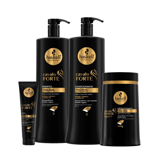 Kit Haskell Cavalo Forte Trio e Leave-in 150 g