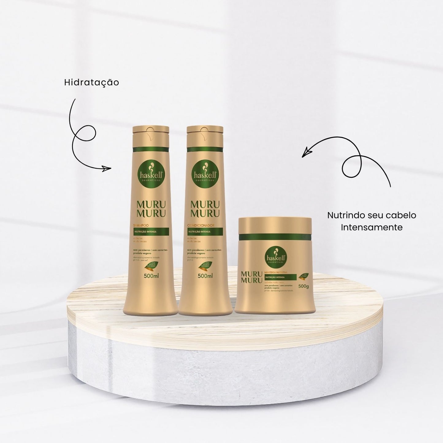 Kit Haskell Muru Muru Duo e Máscara 500ml