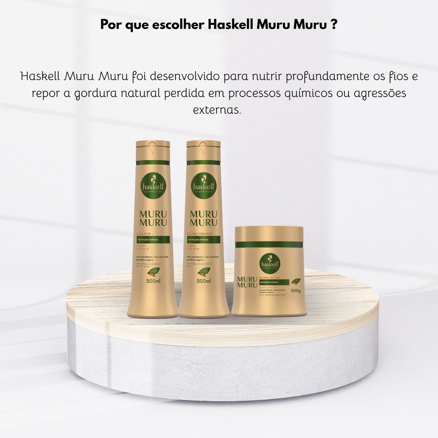 Kit Haskell Muru Muru Duo e Máscara 500ml