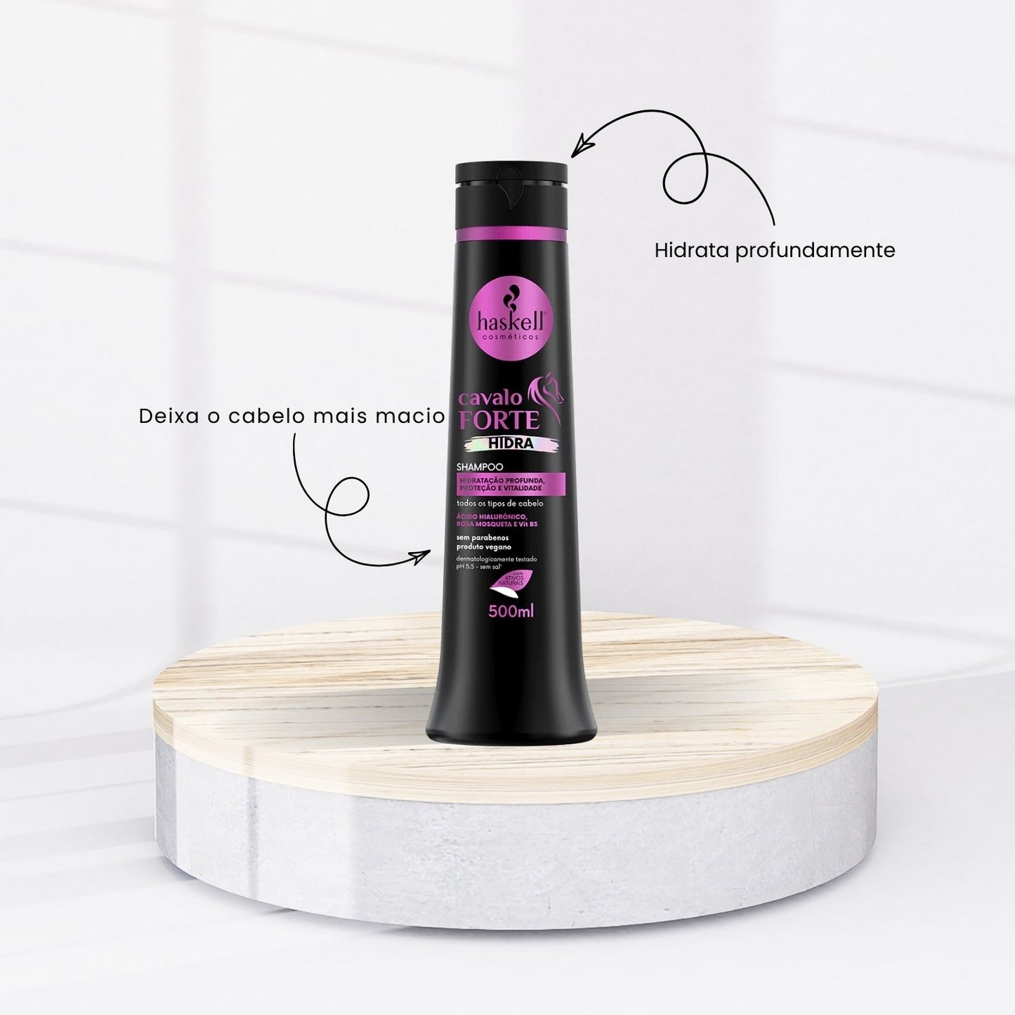 Shampoo Haskell Cavalo Forte Hidra Hidratação Força 500 ml