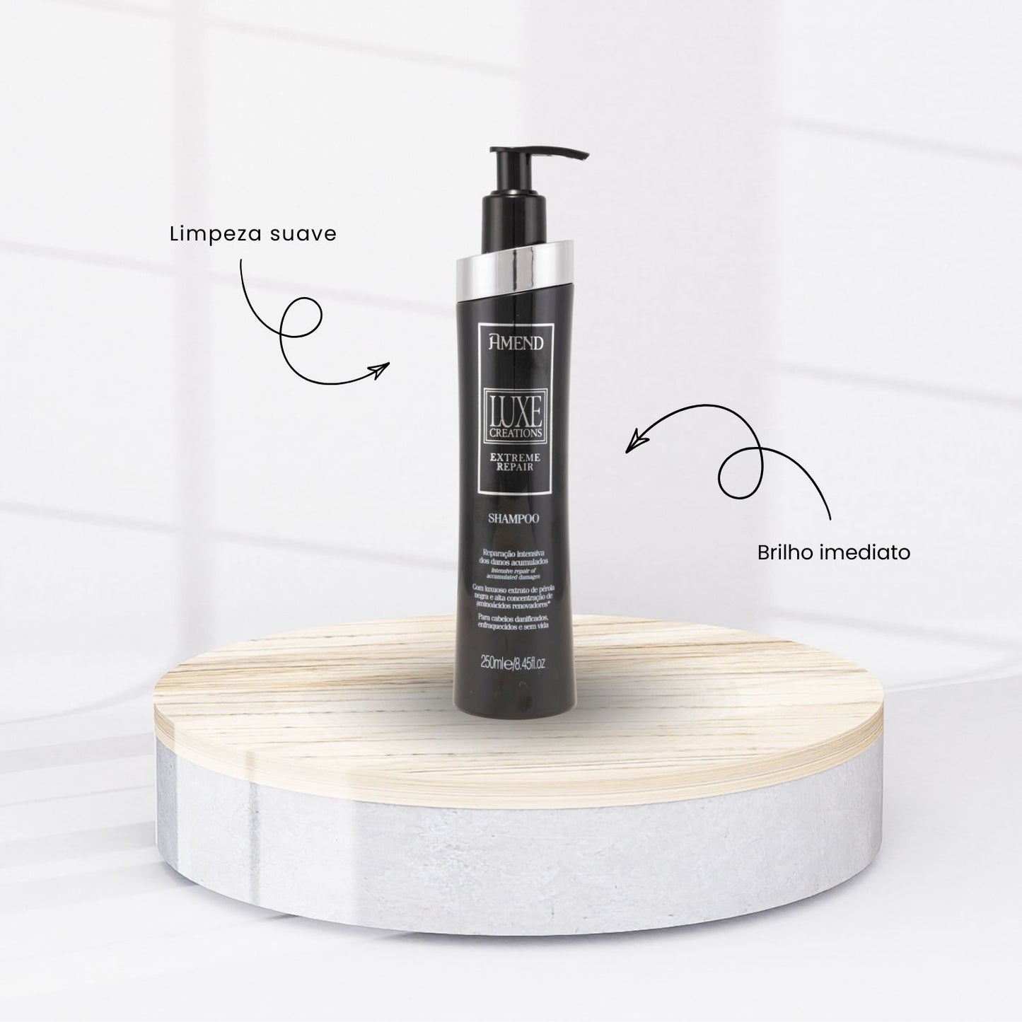 Shampoo Amend Luxe Creations Extreme Repair Limpeza 250 ml
