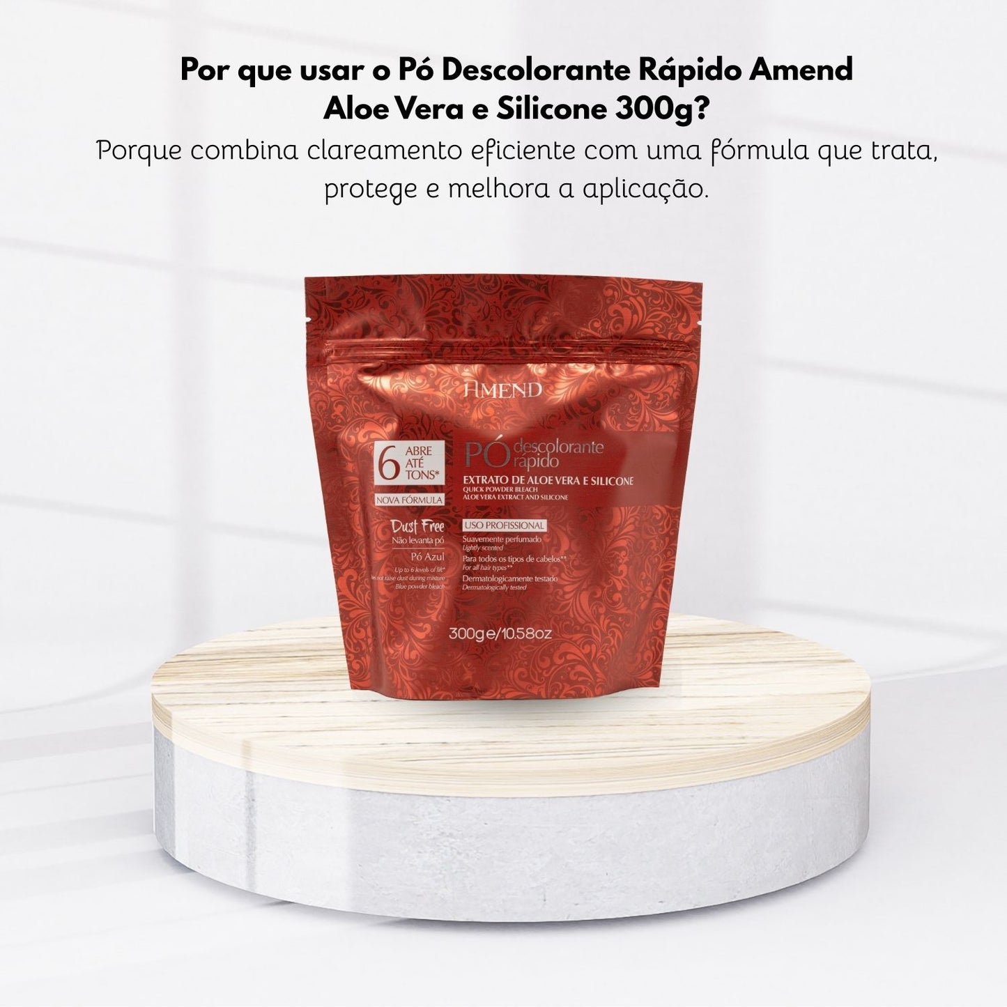 Pó Descolorante Rápido Amend Aloe Vera e Silicone 300 g