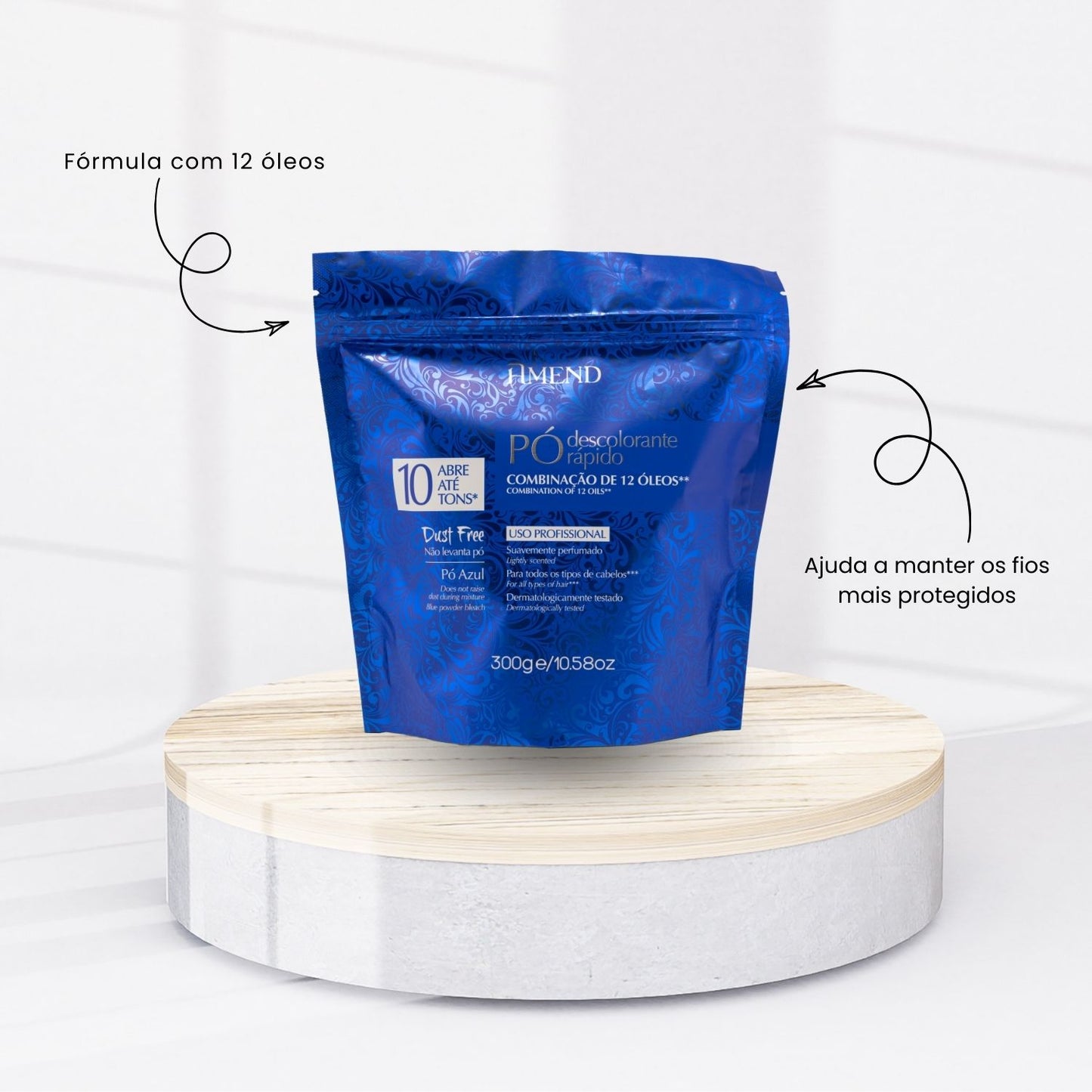 Pó Descolorante Com Combinação De 12 Óleos Amend 300 g