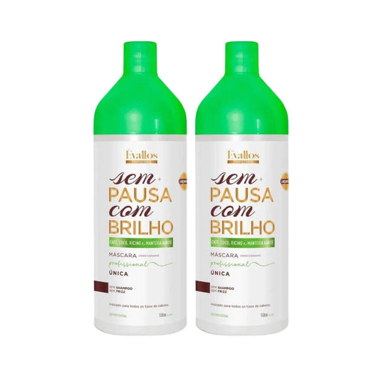Kit Évallos Sem Pausa com Brilho 2 Progressiva 1 Litro