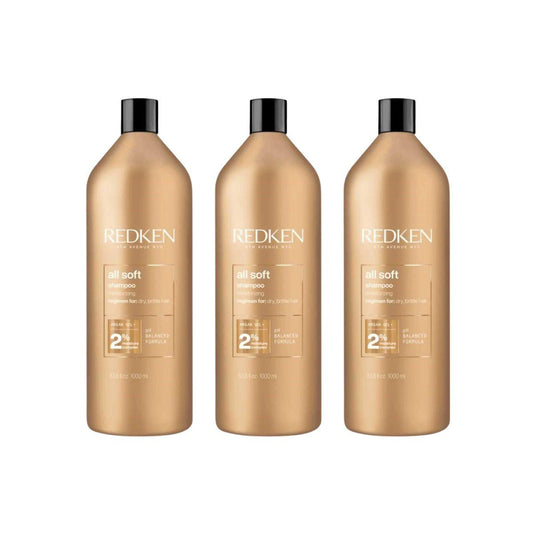 Kit Redken All Soft Argan Oil 3 Shampoo 1 Litro